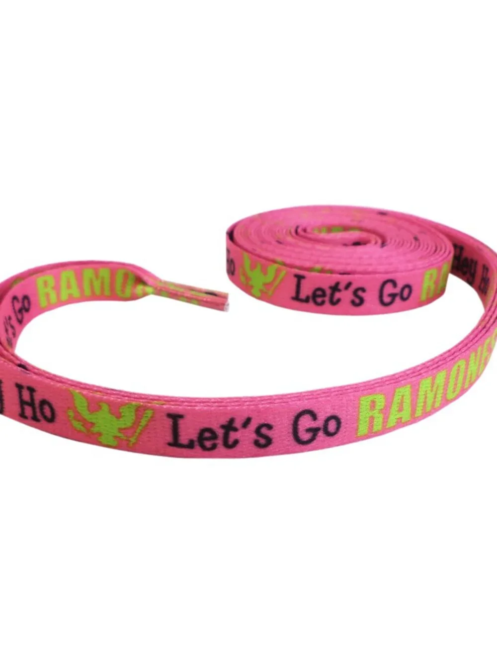 Ramones Hey Ho Let’s Go Pink Roller Skate Shoelaces - Punk Rock Music Fans Gift